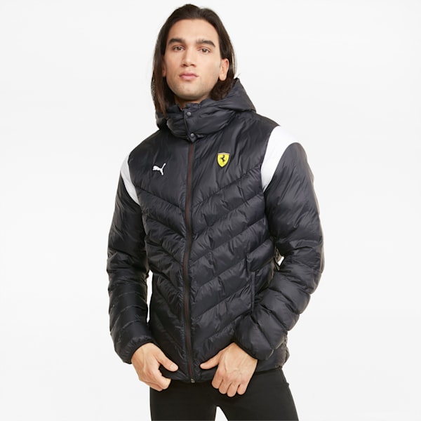 Ferrari Race T7 EcoLite Regular Fit Men's Down Jacket, Puma Black, extralarge-IND