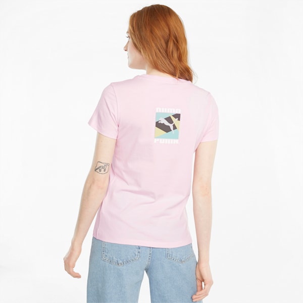 PUMA International Graphic Women's Tee, Pink Lady, extralarge