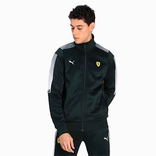 Ferrari Race T7 Men's Track Jacket, Midnight Green, extralarge-IND