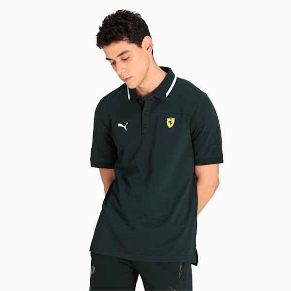 Ferrari Race Regular Fit Men's Polo, Medium Gray Heather, extralarge-IND