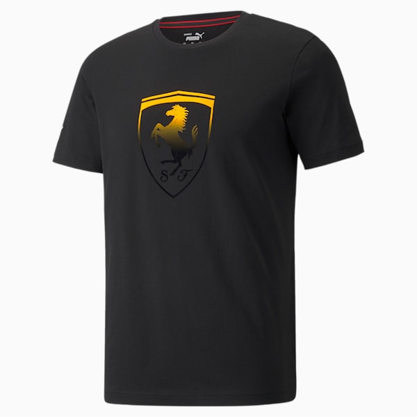 Ferrari Race Big Shield Regular Fit Men's T-Shirt, Puma Black, extralarge-IND