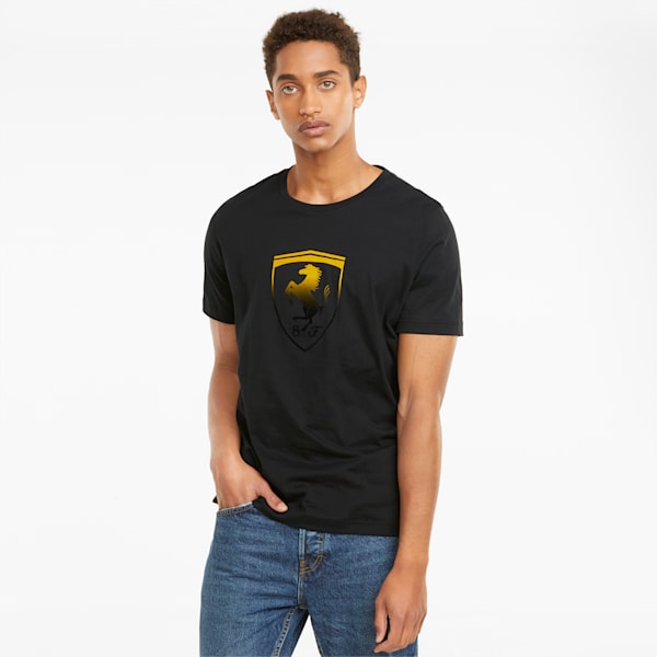 Ferrari Race Big Shield Regular Fit Men's T-Shirt, Puma Black, extralarge-IND