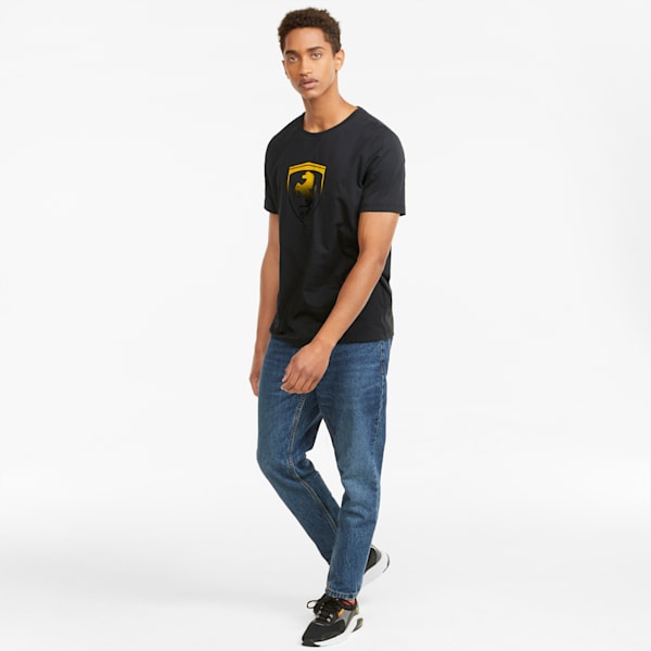 Ferrari Race Big Shield Regular Fit Men's T-Shirt, Puma Black, extralarge-IND