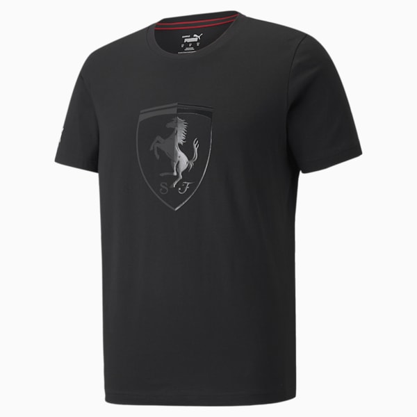 フェラーリ レース トーナル ビッグ シールド Tシャツ, Puma Black, extralarge-IDN