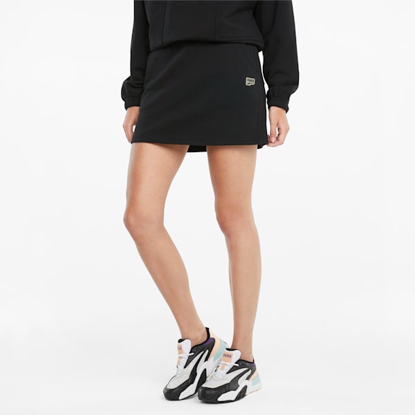 Downtown Women's Regular Fit Skirt, Puma Black, extralarge-IND