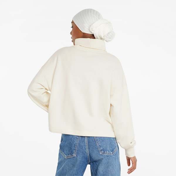 Classics Turtleneck Women's Sweatshirt, Ivory Glow