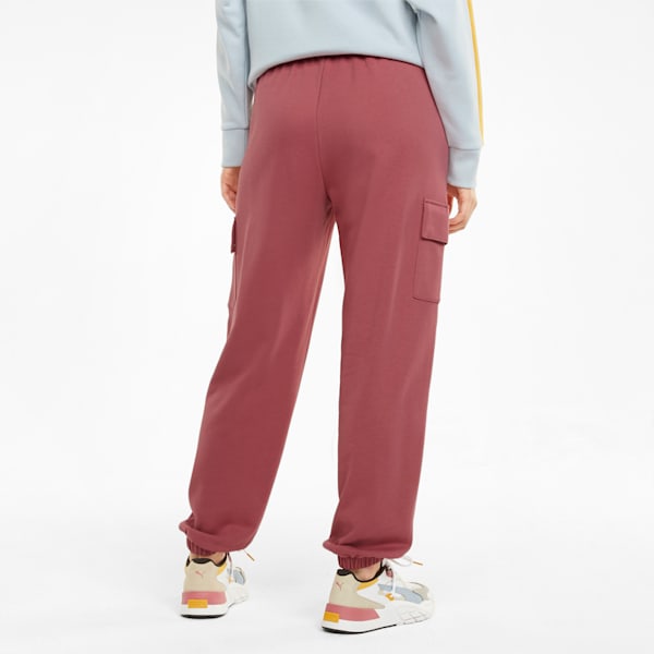 CLSX Cargo Women's Sweatpants, Mauvewood-BHeights