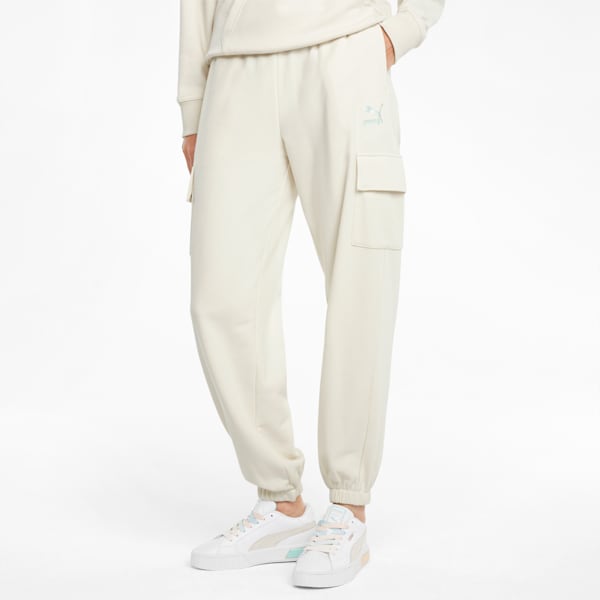 CLSX Cargo Women's Sweatpants, Ivory Glow-Gloaming, extralarge