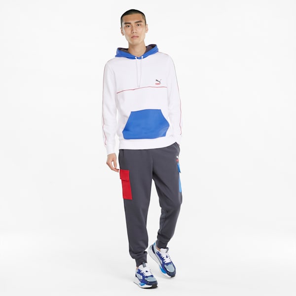 CLSX Piped Men's Regular Hoodie, Puma White, extralarge