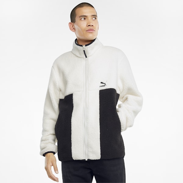 Chaqueta de estilo sherpa para hombre CLSX, Ivory Glow, extralarge