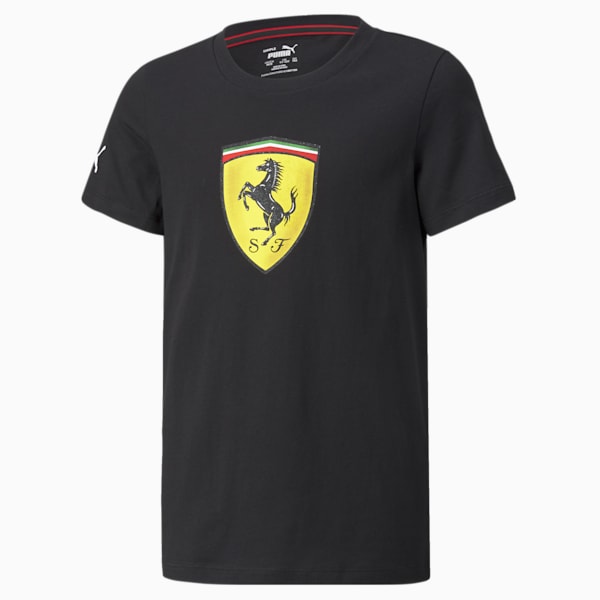 Ferrari Race Big Shield Youth T-Shirt, Puma Black, extralarge-IDN