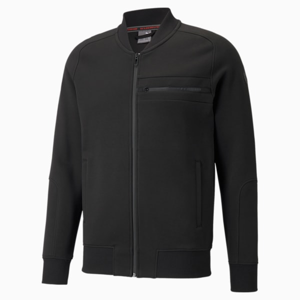 Ferrari Style Slim Fit Men's Sweat Jacket, Puma Black