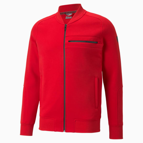 Ferrari Style Men's Sweat Jacket, Rosso Corsa, extralarge-IND