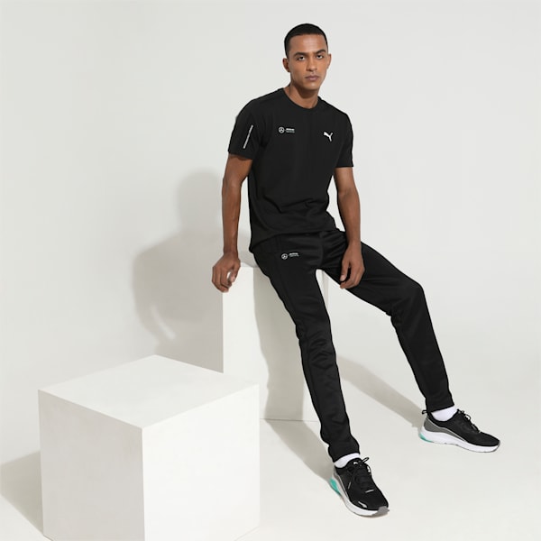 Mercedes AMG Petronas F1 T7 Men's Slim Fit Track Pants, Puma Black, extralarge-IND