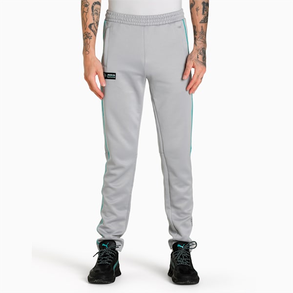 Mercedes AMG Petronas F1 T7 Men's Slim Fit Track Pants, Mercedes Team Silver, extralarge-IND