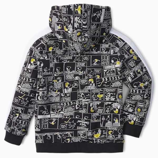 PUMA x PEANUTS Printed Kids' T7 Hoodie, Puma Black, extralarge