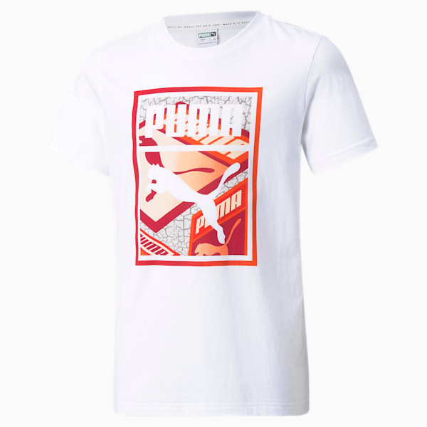 Street Art Graphic Boys' Tee, Puma White-square, extralarge