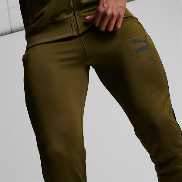 Iconic T7 Men's Track Pants, Deep Olive