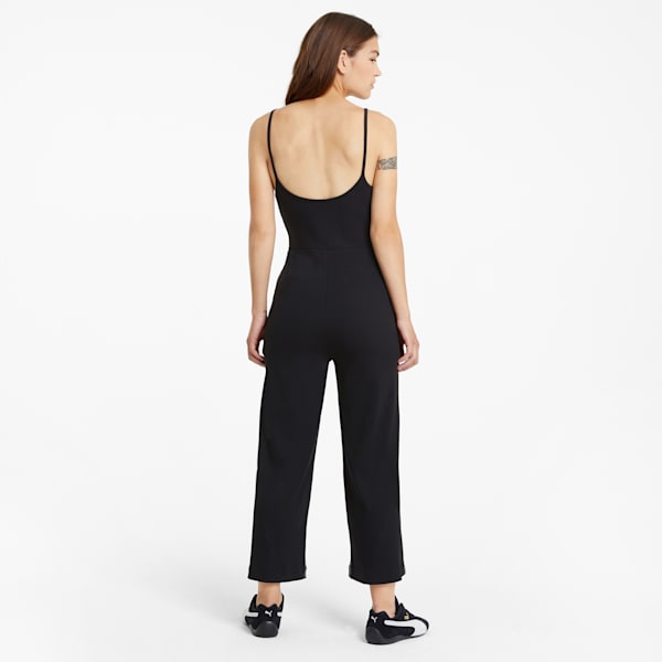 Ribbed Women's Jumpsuit, Puma Black, extralarge