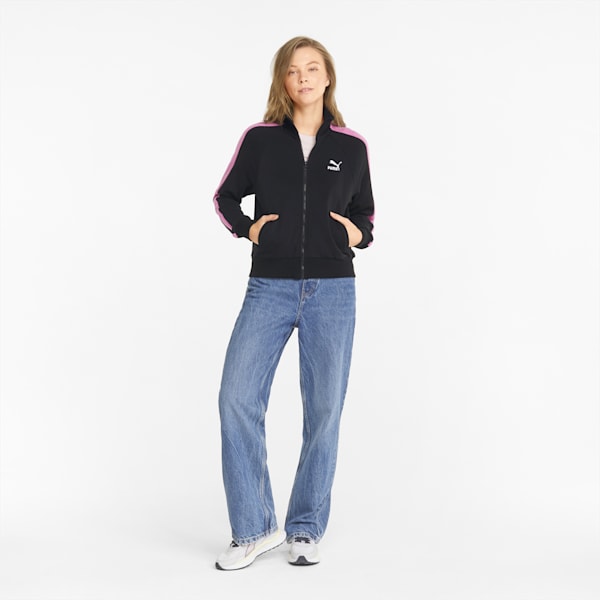 Iconic T7 Women's Track Jacket, Puma Black-Opera Mauve, extralarge