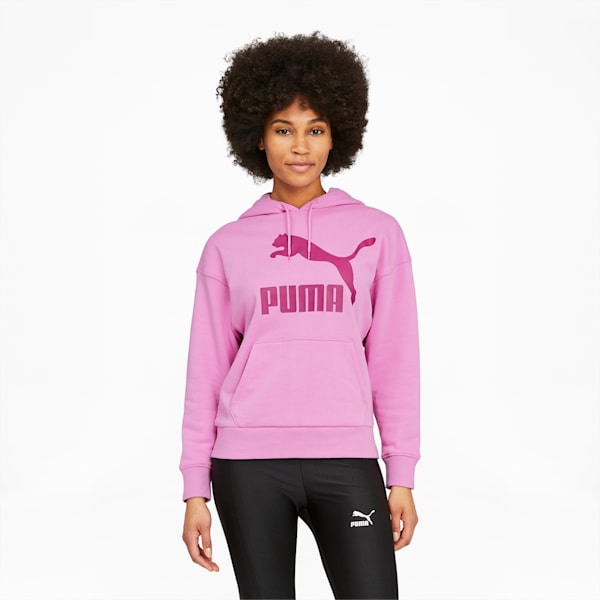 Sudadera con capucha y logo Classics para mujer, Opera Mauve, extralarge