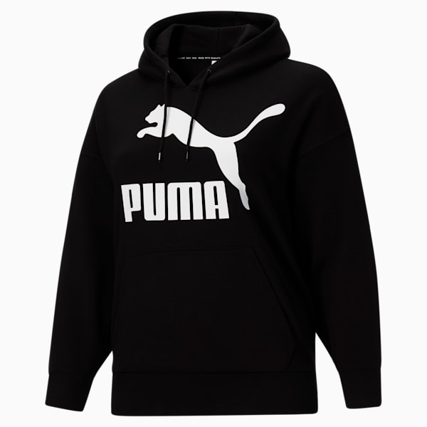 Black puma hoodie womens sale