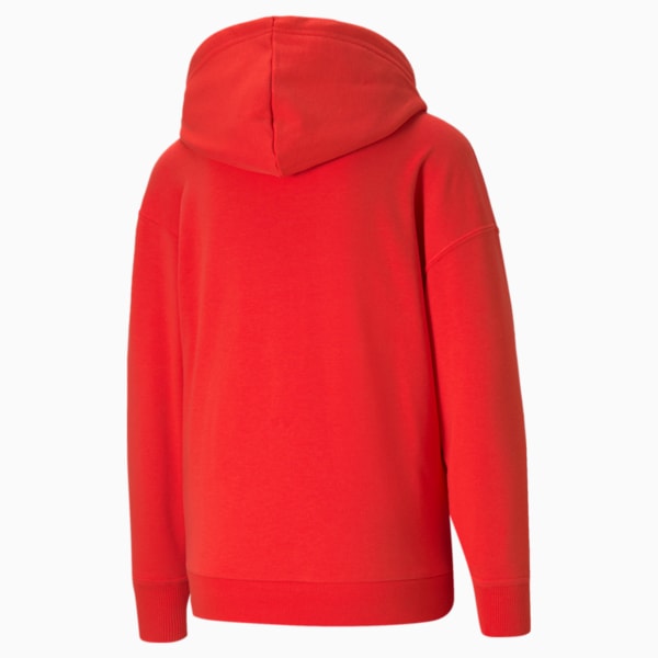 Classics Women's Logo Hoodie PL, Poppy Red, extralarge