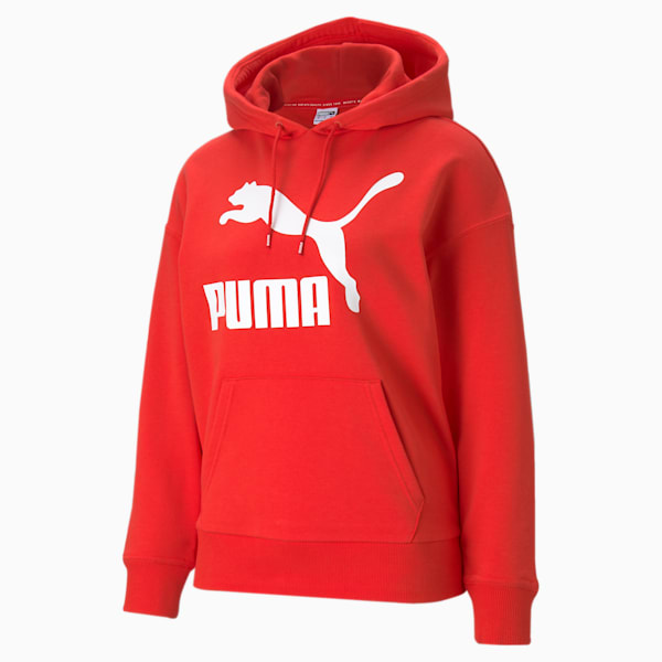 Classics Women's Logo Hoodie PL, Poppy Red, extralarge