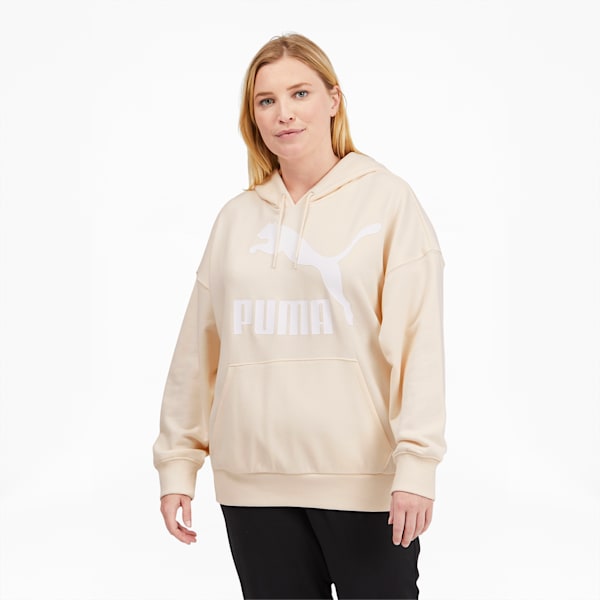 Classics Women's Logo Hoodie PL, Eggnog-Puma White, extralarge