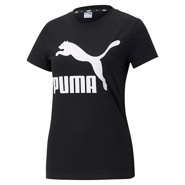 Camiseta Classics con logotipo para mujer, Puma Black, extralarge