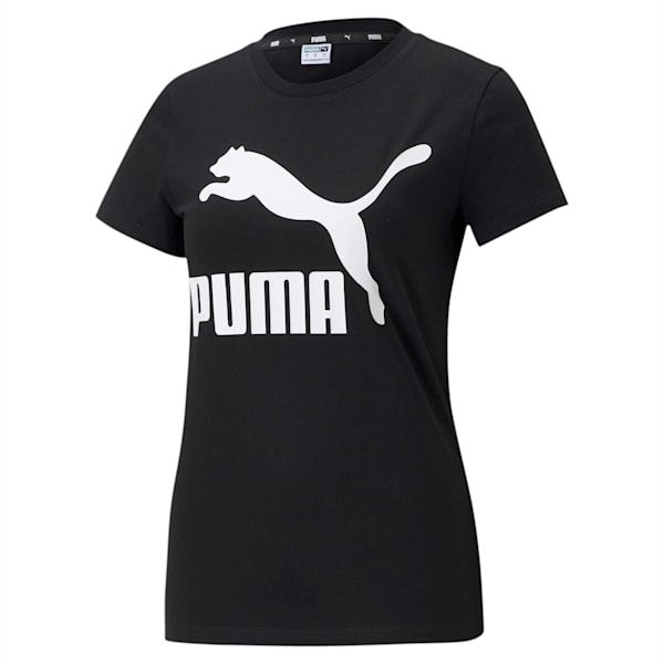Camiseta Classics con logotipo para mujer, Puma Black