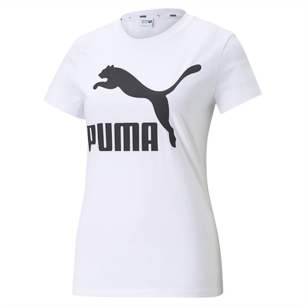 Camiseta Classics con logotipo para mujer, Puma White