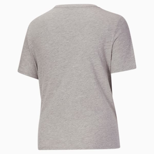 Classics Women's Logo Tee PL, Light Gray Heather-Puma White, extralarge
