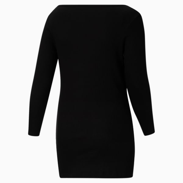 Classics Women's Ribbed Bodycon Dress PL, Puma Black, extralarge