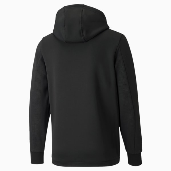 Mercedes F1 Men's Regular Fit Hooded Sweat Jacket, Puma Black, extralarge-IND