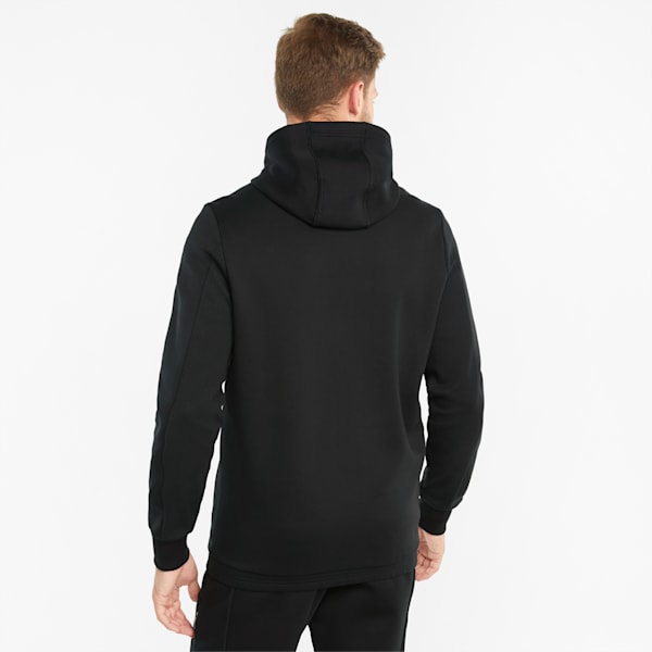 Mercedes F1 Men's Regular Fit Hooded Sweat Jacket, Puma Black, extralarge-IND