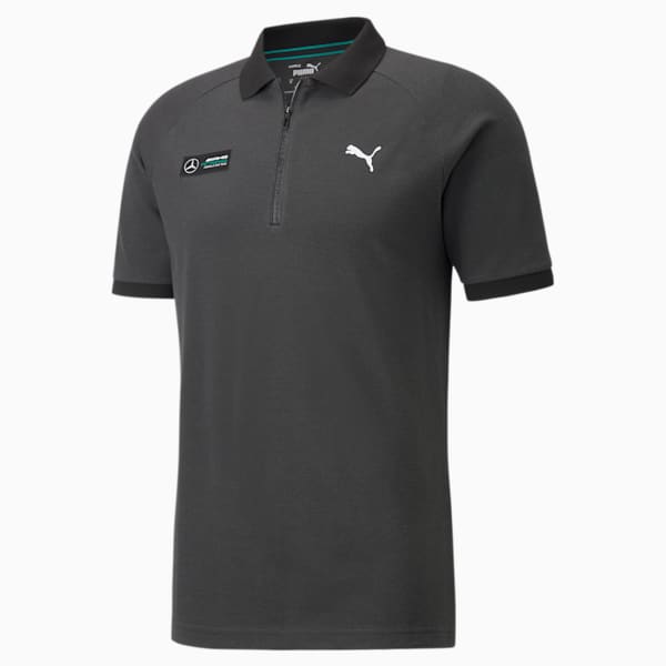 Mercedes F1 2-Tone Men's Regular Fit Polo, Puma Black, extralarge-IND