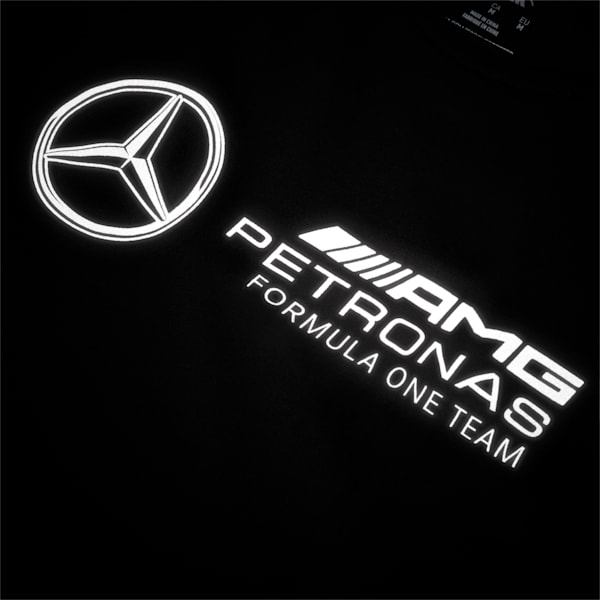 Mercedes F1 Logo Men's Regular Fit T-Shirt, Puma Black, extralarge-IND