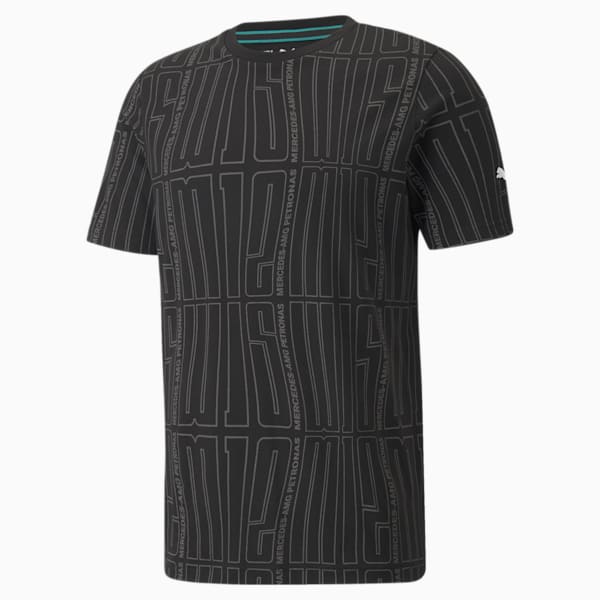 メルセデス MAPF1 AOP ロゴ Tシャツ, Puma Black, extralarge-IND