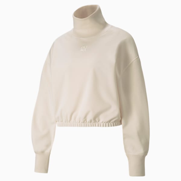 Infuse High-Neck Women's Sweater, Ivory Glow