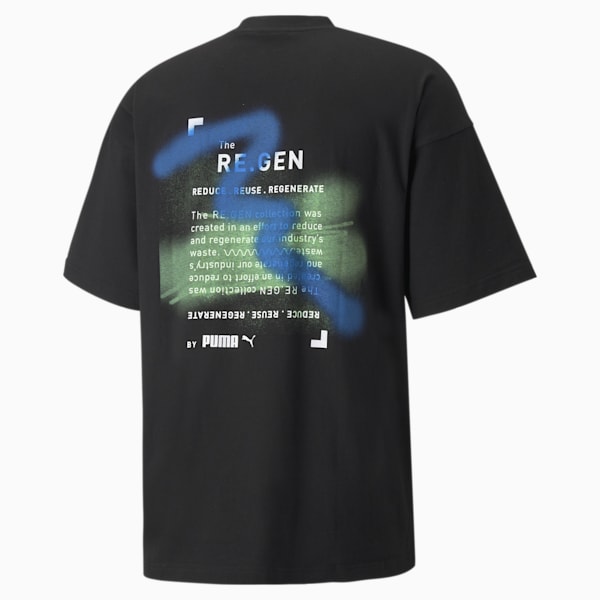 RE.GEN BOXY グラフィック Tシャツ ユニセックス, Puma Black, extralarge-IND