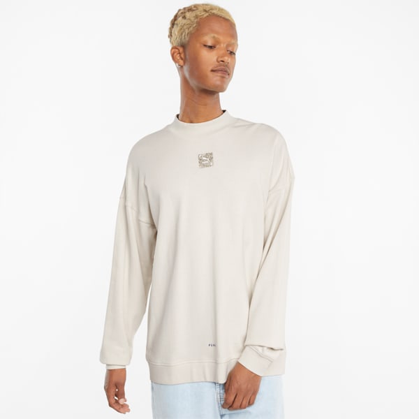 RE.GEN Relaxed Fit Unisex Sweatshirt, Ivory Glow, extralarge-IND
