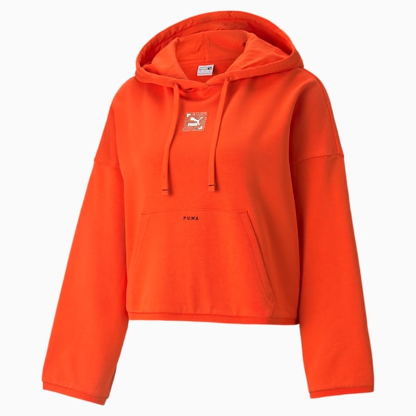 RE.GEN Cropped Women's Hoodie, Grenadine, extralarge