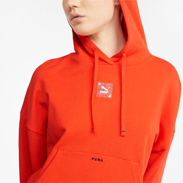 RE.GEN Cropped Women's Hoodie, Grenadine, extralarge