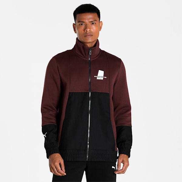 Porsche Legacy Men's Regular Fit Jacket Sweat Shirt, Fudge, extralarge-IND
