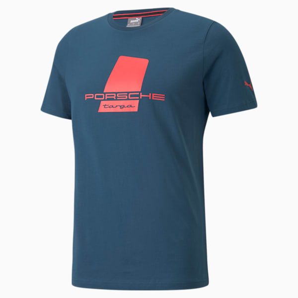 Porsche Legacy Logo Men's Regular Fit T-Shirt, Intense Blue, extralarge-IND