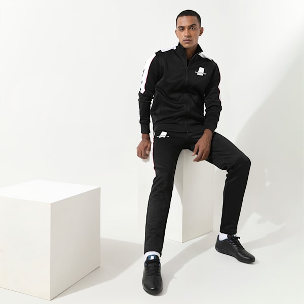 Porsche Legacy T7 Motorsport Men's Regular Fit Track Jacket, Puma Black, extralarge-IND