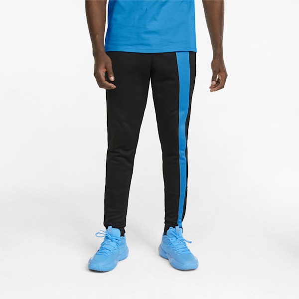 Ralph Sampson Men's Basketball Pants, Puma Black-Bleu Azur, extralarge-IND