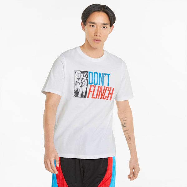 Qualifier Short Sleeve Men's Basketball Tee, Puma White, extralarge-GBR