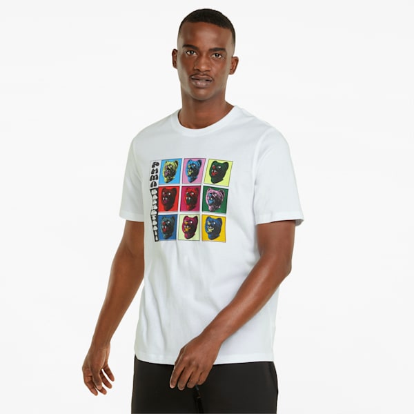 puma black and white t shirt